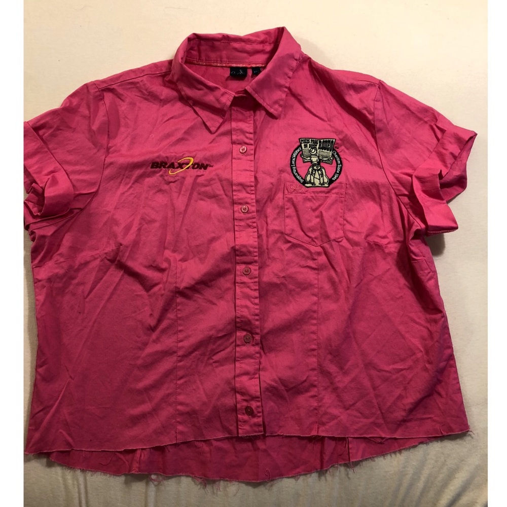 Pink collared Rodeo shirt